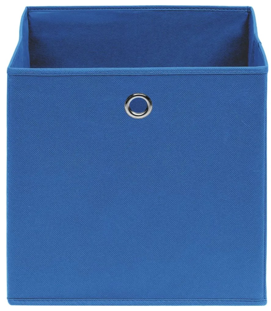 Caixas arrumação 4 pcs 28x28x28 cm tecido-não-tecido azul
