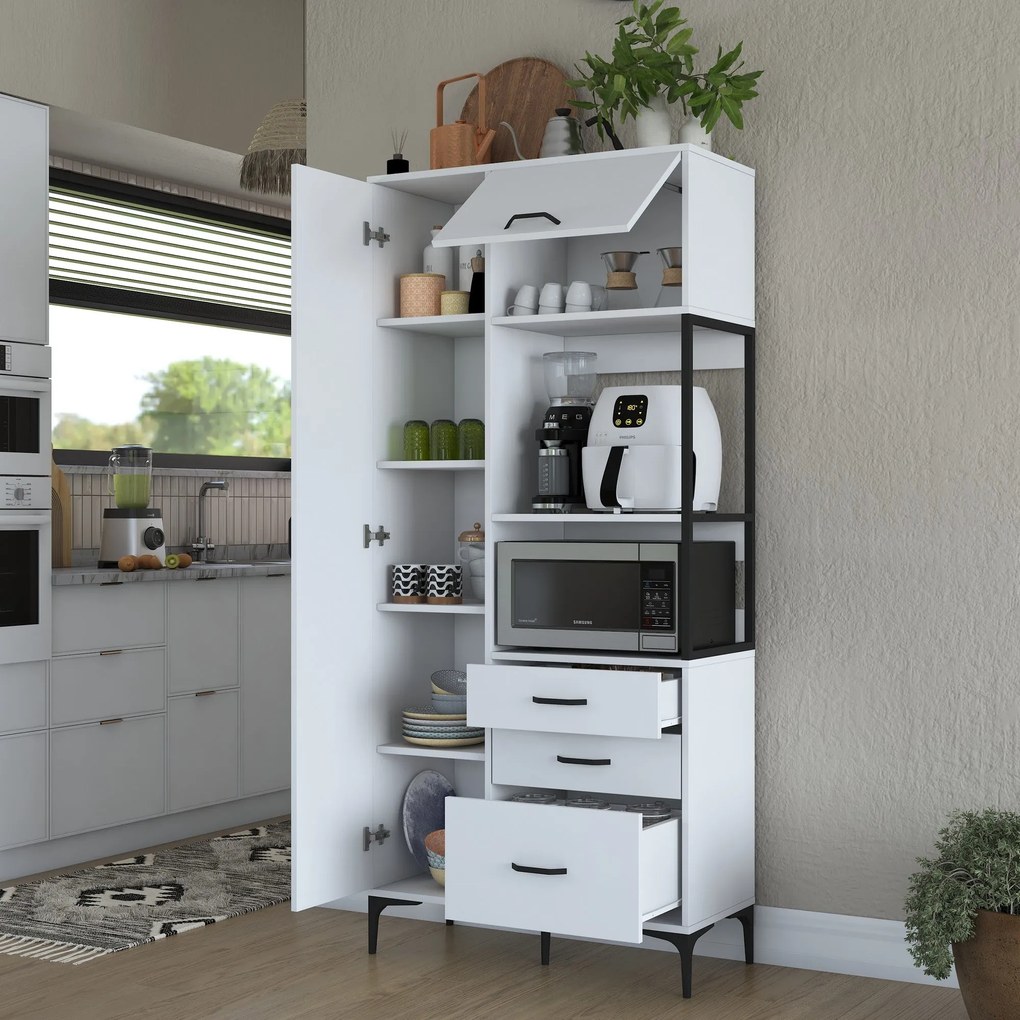 Armário Multiusos JE112 – Branco – 90x198,6x40 cm