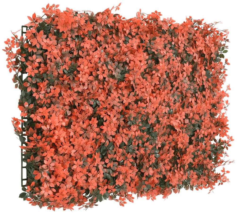 Vedação folhas ácer artificiais 6 pcs 40x60cm vermelho-claro