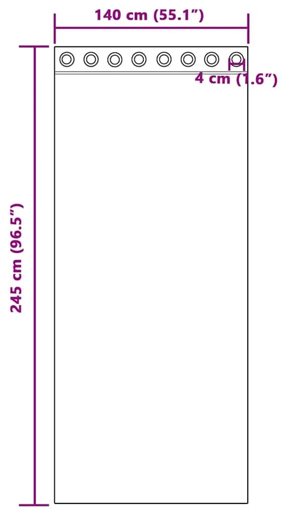 Cortinas de voile com ilhós 2 pcs rosa 140x245 cm