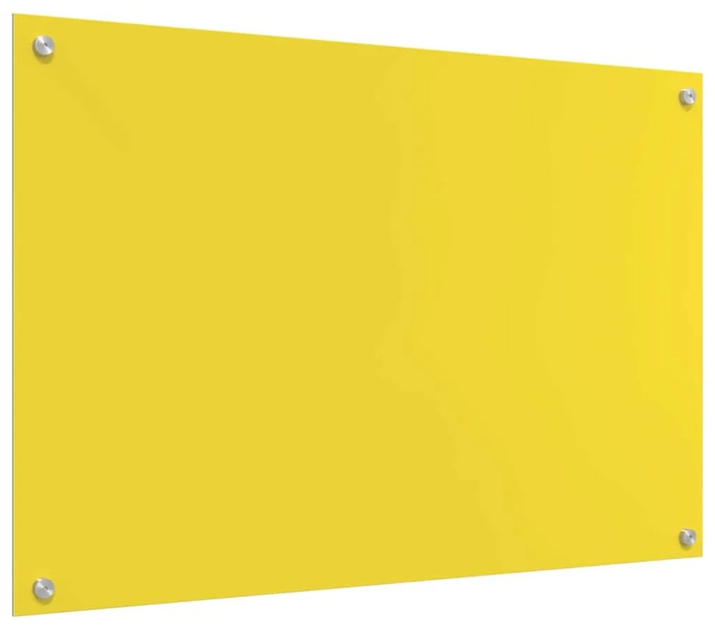 backplash de cozinha vidaXL Amarelo 90x60x0,6 cm em vidro temperado