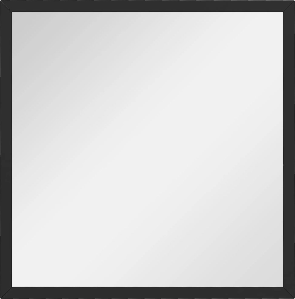 HOMCOM Espelho Quadrado 50x50 cm Moldura em Mdf Preta Estilo Moderno | Aosom Portugal