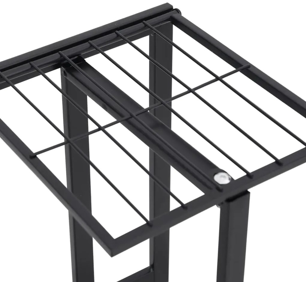 Suporte de vasos c/ 4 prateleiras 43x22x76 cm metal preto