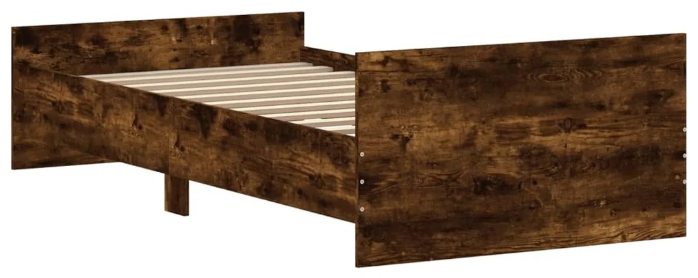 Estrutura de Cama Moona - 90x200 cm - Madeira Rustica - Design Moderno