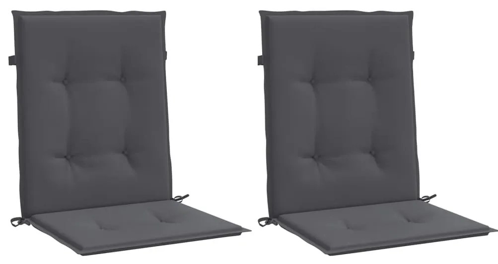 Almofadões lombares p/ cadeiras jardim 2pcs oxford antracite