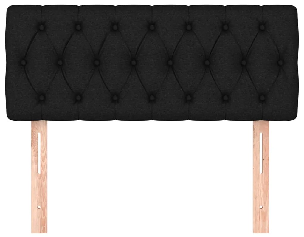 Cabeceira de cama tecido 90x7x78/88 cm preto