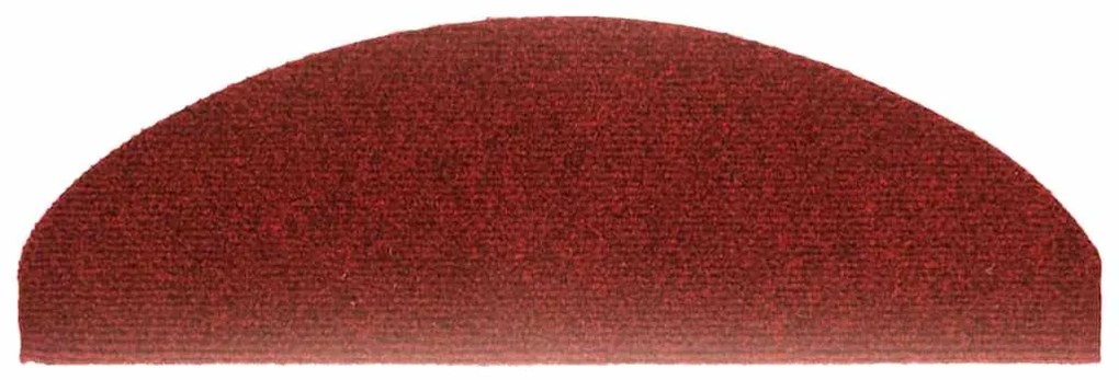 Tapetes de escada autoadesivos 20 pcs 65x21x4 cm vermelho