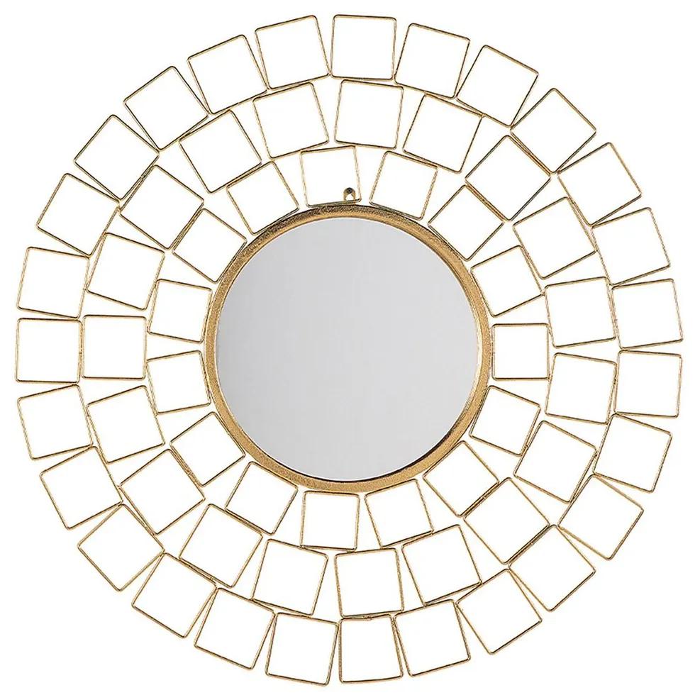 Espelho de parede ø 90 cm dourado LABRIT Beliani