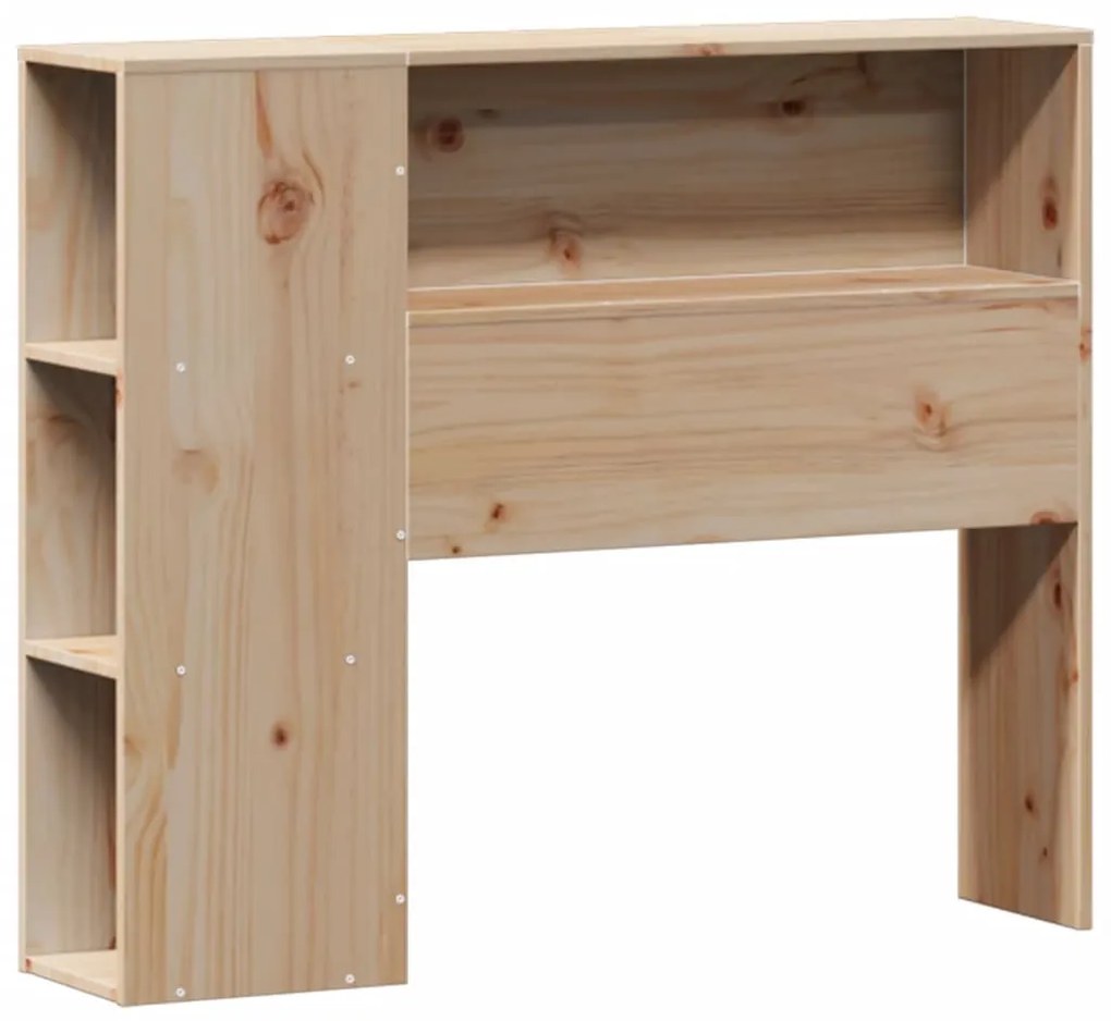 Cama com estante sem colchão 75x190 cm pinho maciço