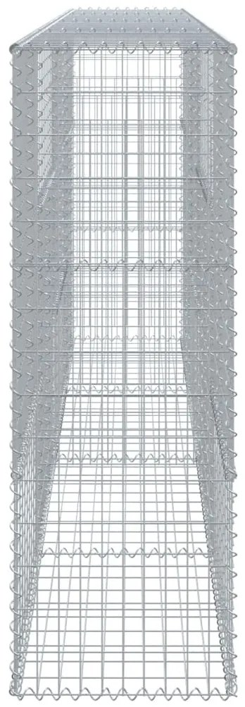 Cesto gabião com cobertura 400x50x150 cm ferro galvanizado