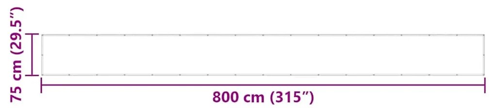 Tela de varanda 75x800 cm amarelo e branco riscas