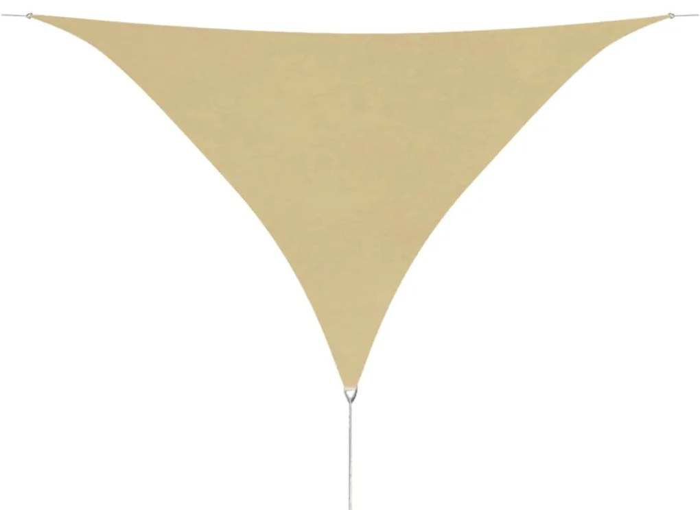 vidaXL Guarda-sol tecido Oxford triangular 5x5x5 m bege