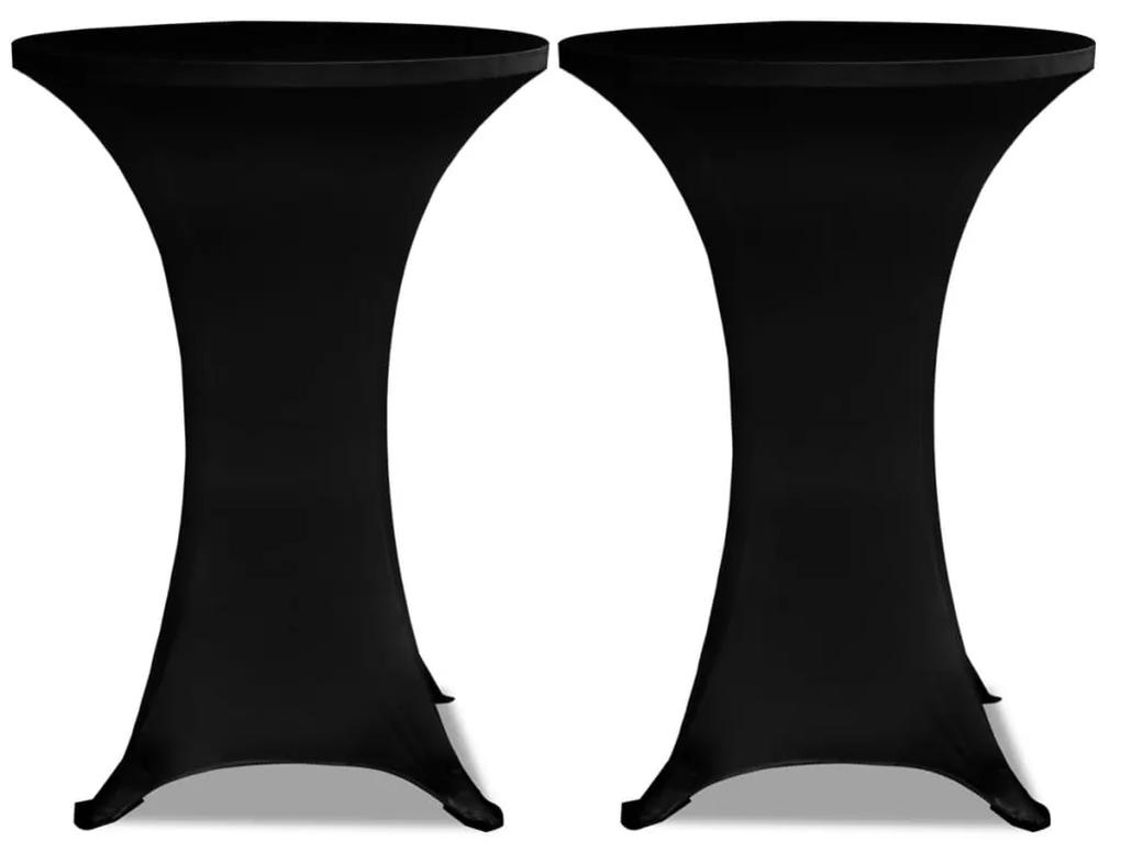 Capa para mesa de pé elástica Ø80 cm 4 pcs preto