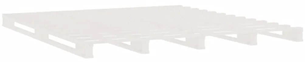 Cama de paletes 160x200 cm pinho maciço branco