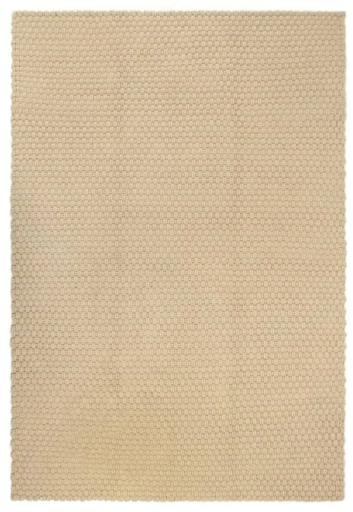 vidaXL Tapete retangular natural 180x250 cm algodão