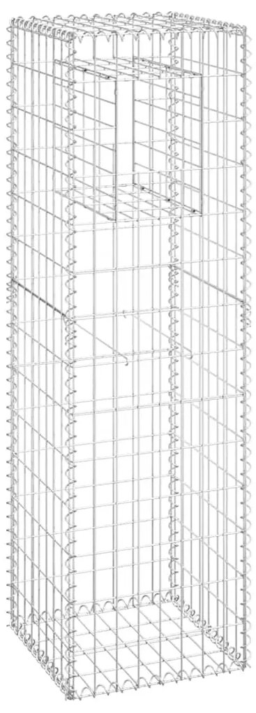 Postes/cestos gabião 2 pcs 40x40x140 cm ferro