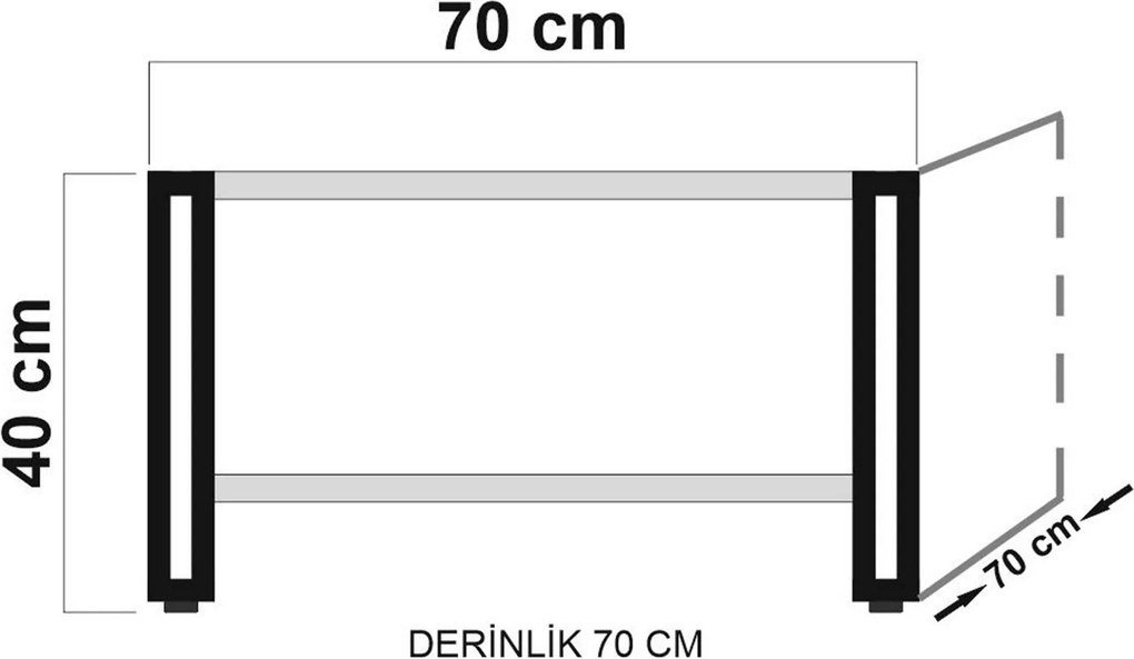 Conjunto de Mobiliário de Sala Cosmo – Pinho Atlântico Preto – TV: 130