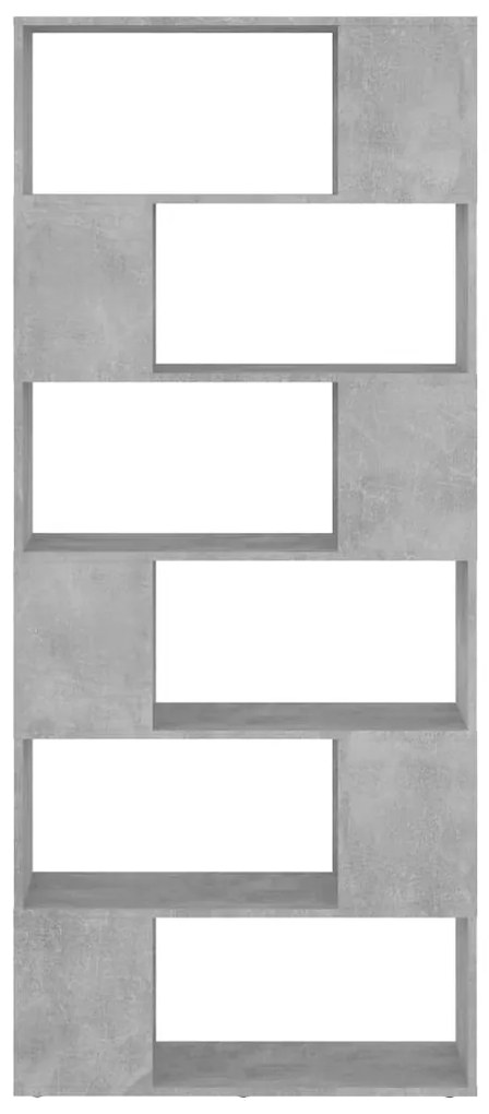 Estante/divisória derivados de madeira cinzento cimento