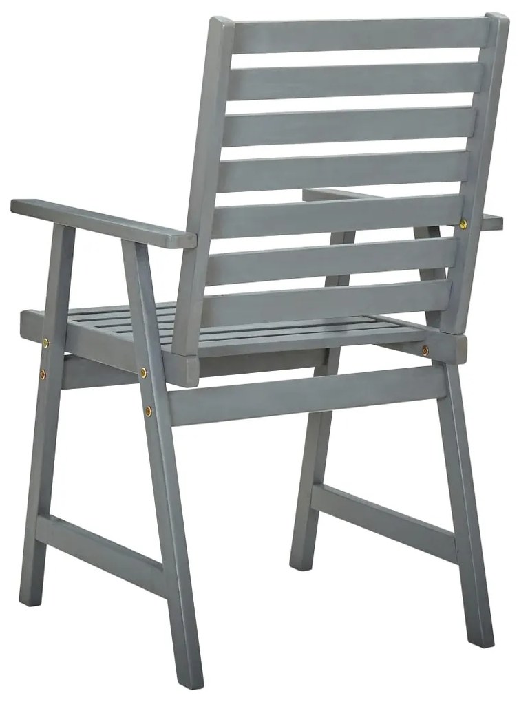 Cadeiras de jantar p/ jardim 3 pcs c/ almofadões acácia maciça
