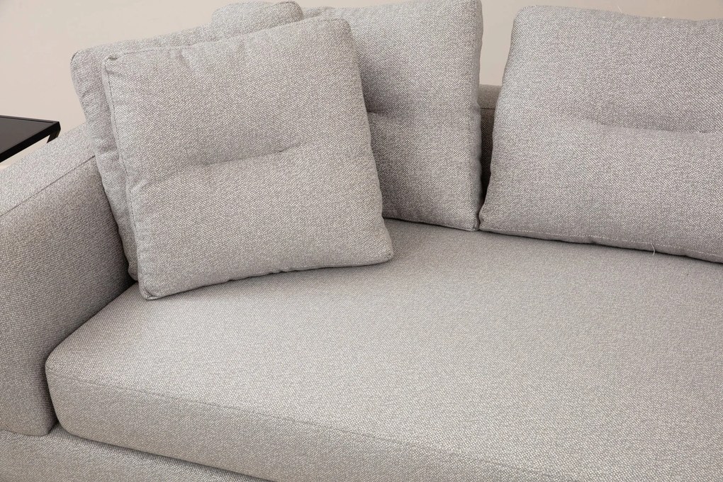 Sofá de Canto Padova Corner – Cinzento Claro – 140 cm x 385 cm x 200 c