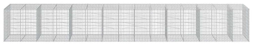 Cesto gabião com cobertura 750x100x100 cm ferro galvanizado