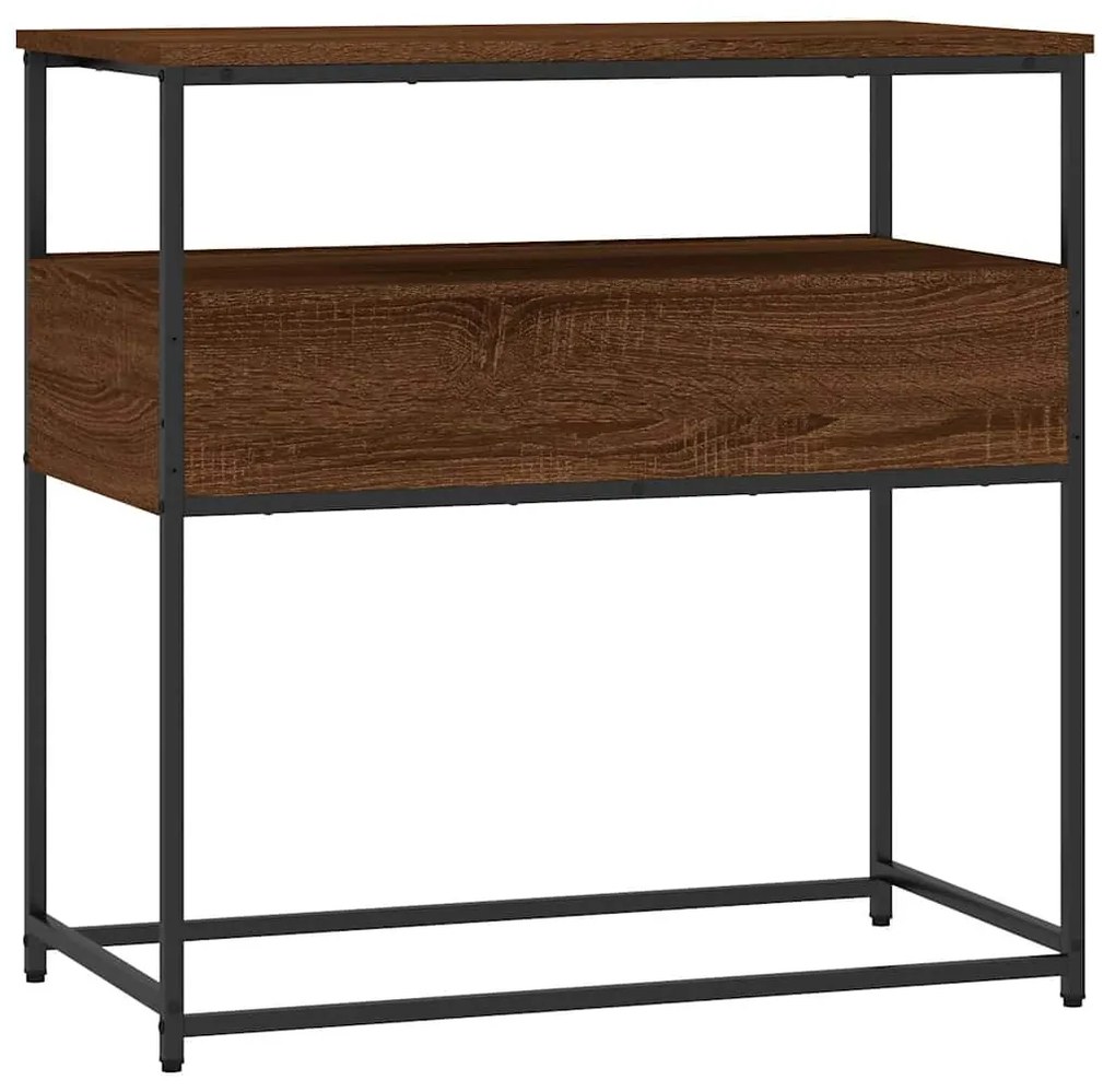 Mesa consola 75x40x75 cm derivados de madeira carvalho castanho