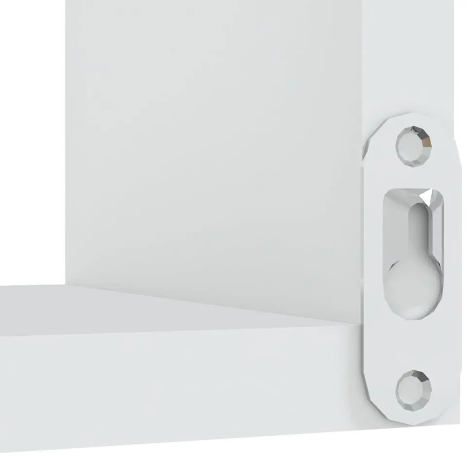Estantes canto p/ parede 2pcs 40x40x50cm deriv. madeira branco