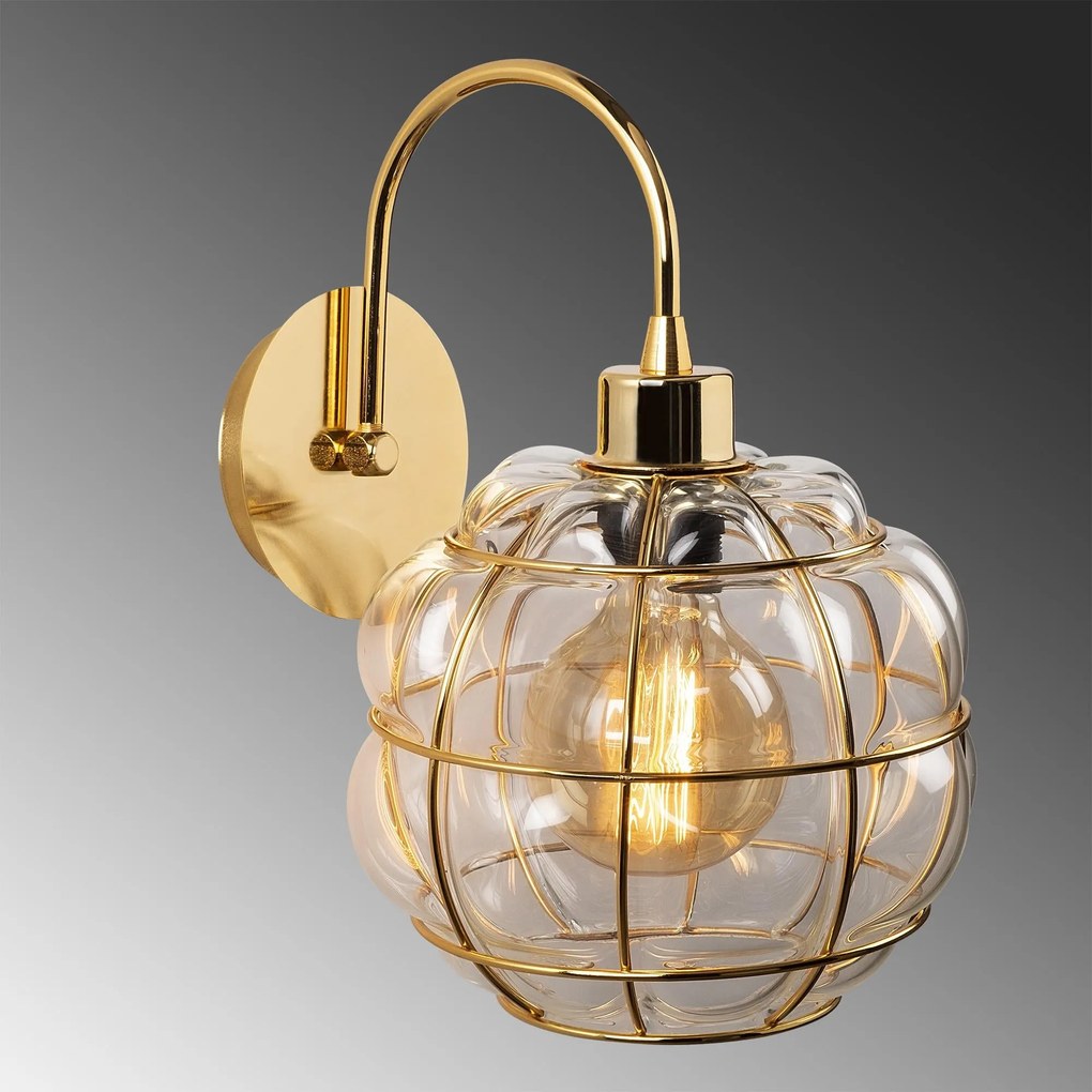 Aplique de Parede Safderun – Dourado – 23 x 27 cm