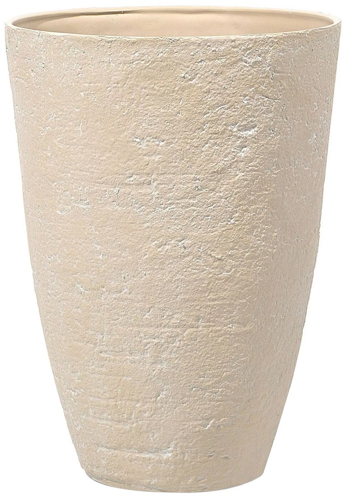 Conjunto de 2 vasos para plantas creme 51 x 51 x 71 cm CAMIA Beliani