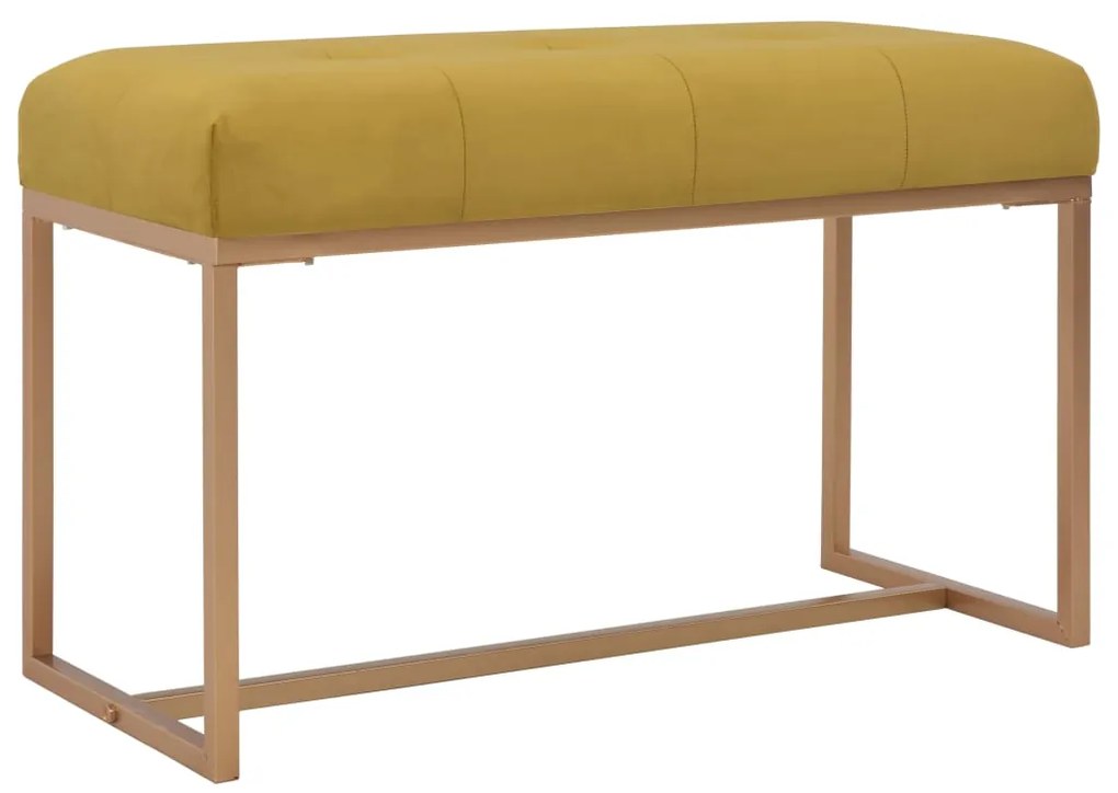 247556 vidaXL Banco 80 cm veludo mostarda