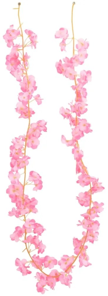 Grinaldas de flores de Natal 6 pcs 180 cm rosa escuro