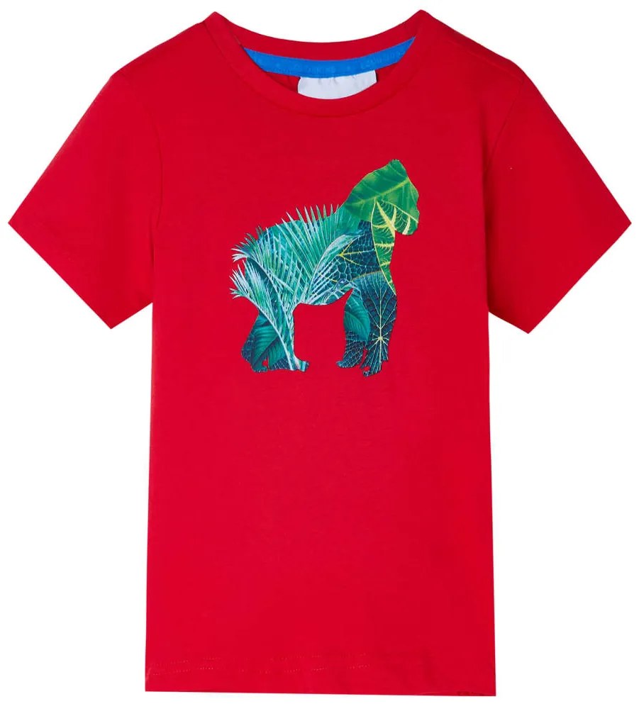 T-shirt para criança vermelho 128