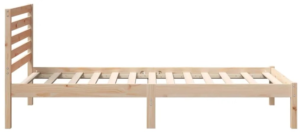 Estrutura da Cama com cabeceira Castanho 90 x 190 cm