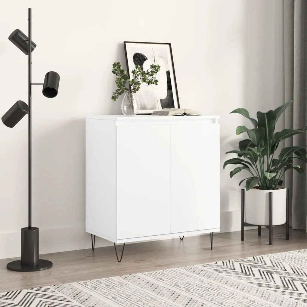 vidaXL Aparador 60x35x70 cm derivados de madeira branco