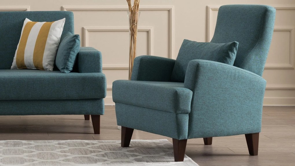 Cadeira Wing Kana – Turquesa – 76x91x87 cm
