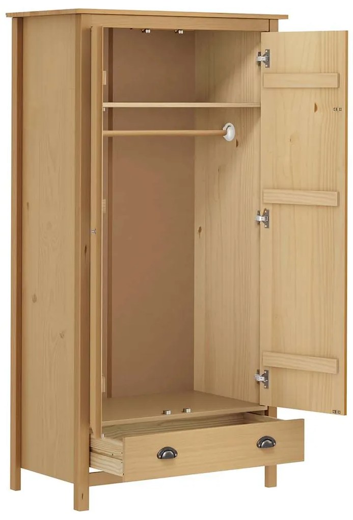 Roupeiro 2 portas Hill 89x50x170 cm pinho maciço