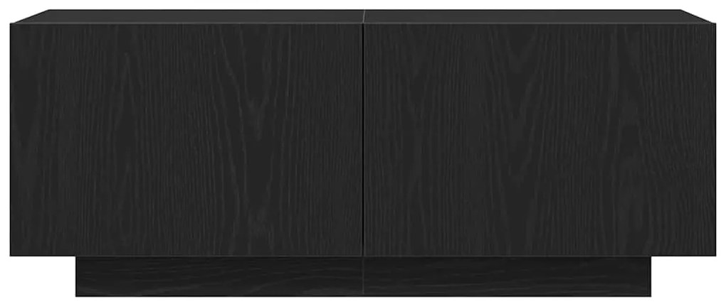 Estante para TV vidaXL Preta em Carvalho 100x35x40 cm em Madeira Engen