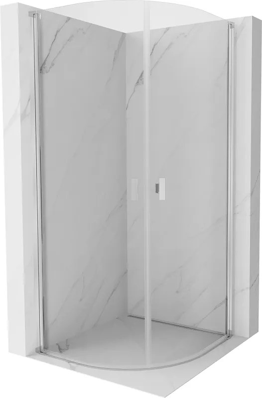Mexen Mist cabine de duche semicircular articulada 90 x 90 cm, transparente, cromado - 8A31-090-090-01-00