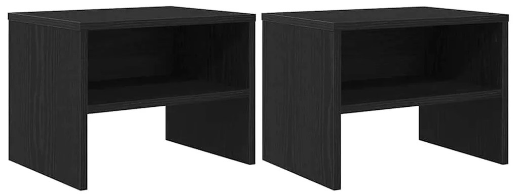 Armário de Cabeceira 2 pcs Carvalho preto 40 x 30 x 30 cm