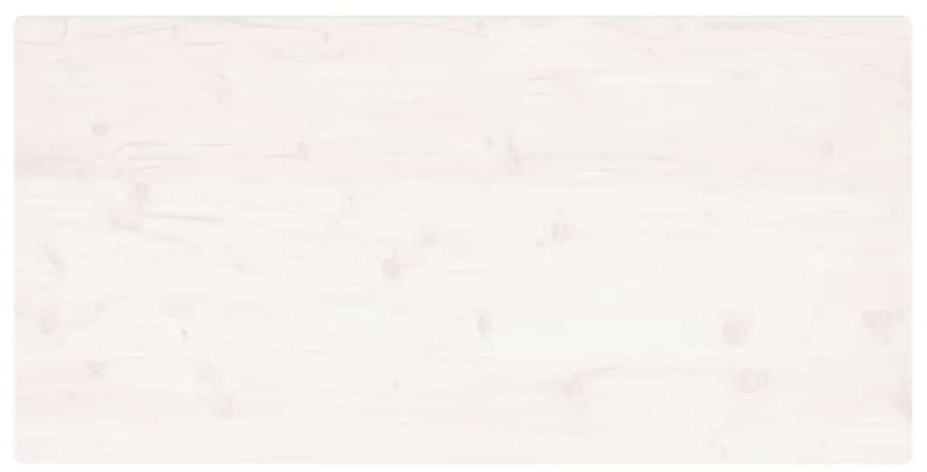Tampo de mesa retangular 100x50x2,5 cm pinho maciço branco