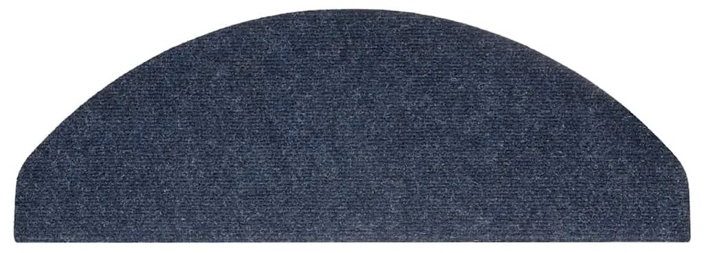Tapetes de escada adesivos 30 pcs 65x22,5x3,5 cm azul