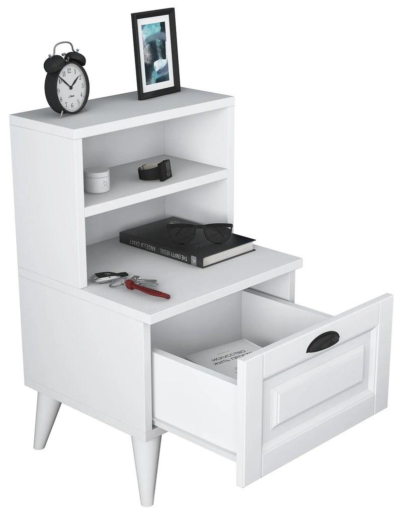 Mesinha de Cabeceira BD105 – Branco – 45x74,4x40 cm