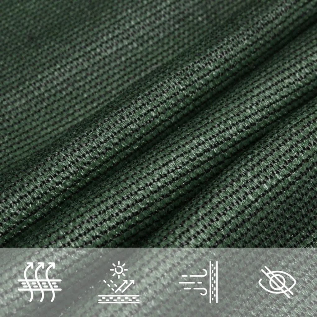 Para-sol estilo vela 160 g/m² 4/5x4 m PEAD verde-escuro