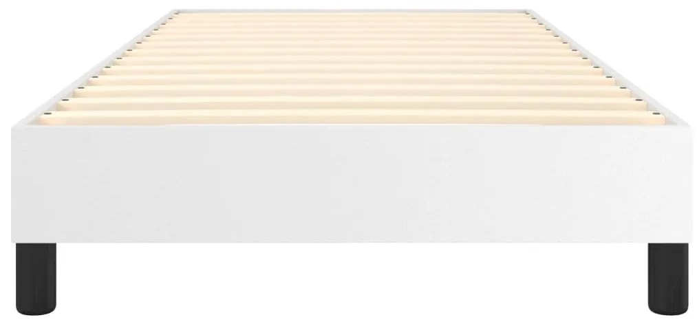 Estrutura de cama 100x200 cm couro artificial branco