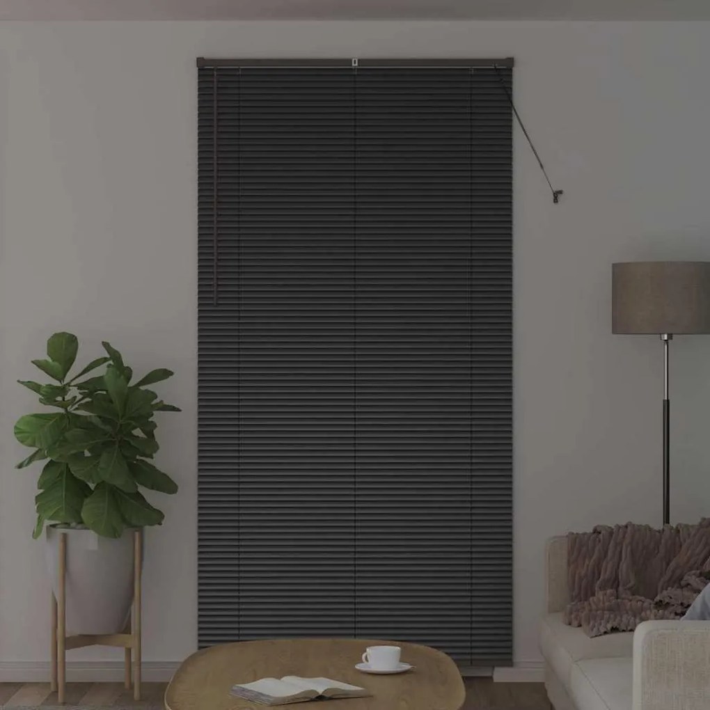 Persiana de Janela com cortinas Outros Manual Preto 120 x 220 cm Alumí
