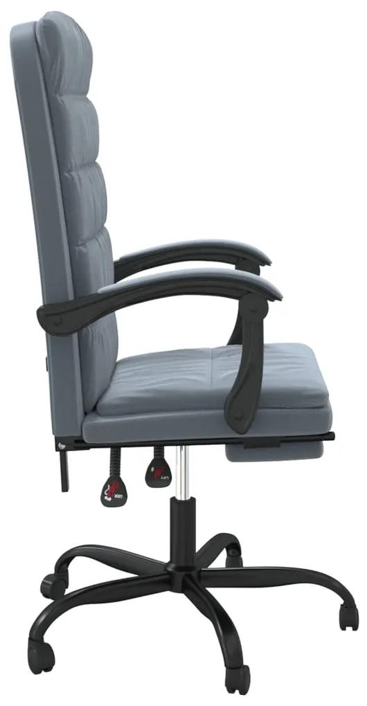 Cadeira de escritório reclinável veludo cinzento-escuro