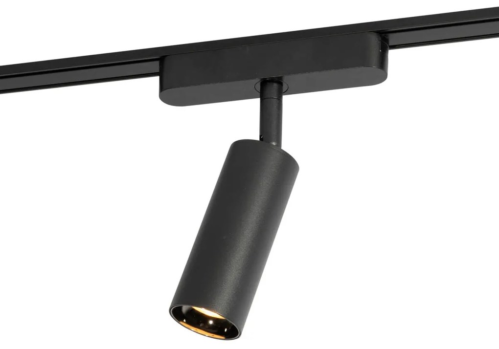 Foco Moderno Preto para Sistema de Trilho Monofásico 4.5W 3000K - Magnetic Samson