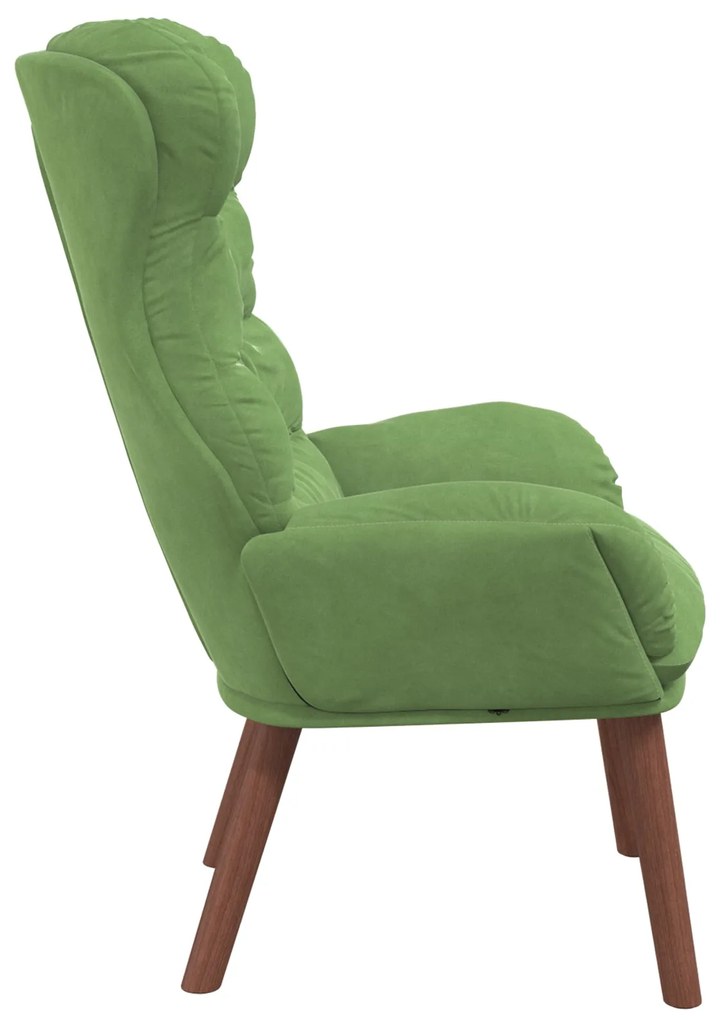 Cadeira Relaxante Veludo Verde Claro
