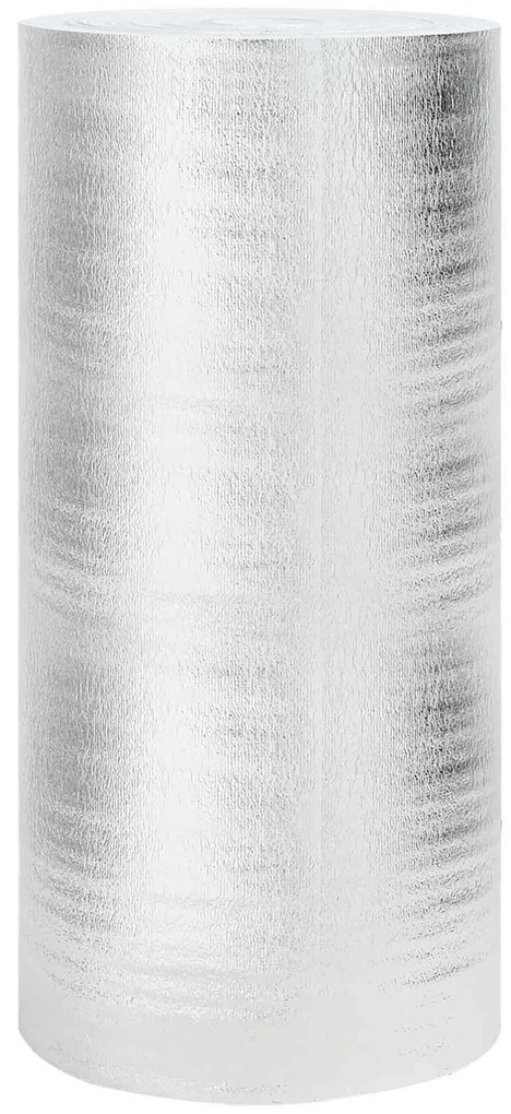 vidaXL Refletor de calor para radiador Prateado 5 x 1 m Polietileno