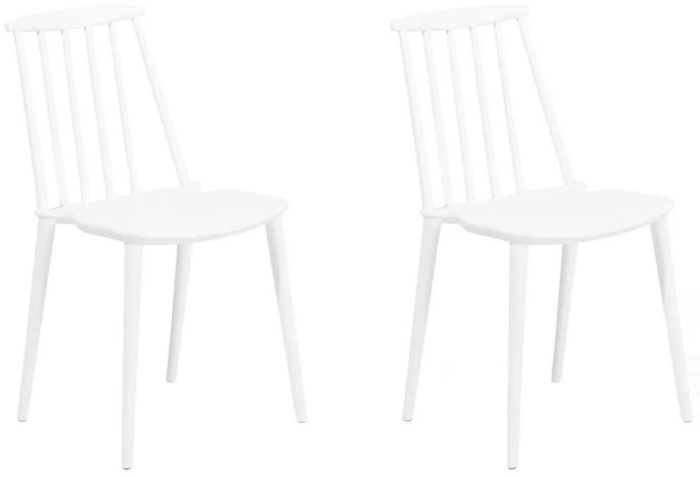 Conjunto de 2 cadeiras de jantar brancas VENTNOR Beliani